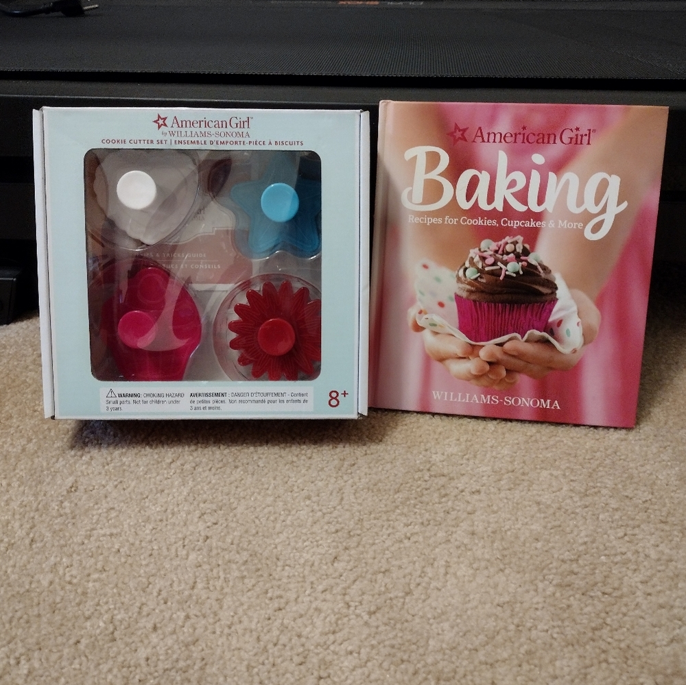 American Girl Williams Sonoma cookie cutters and baking book